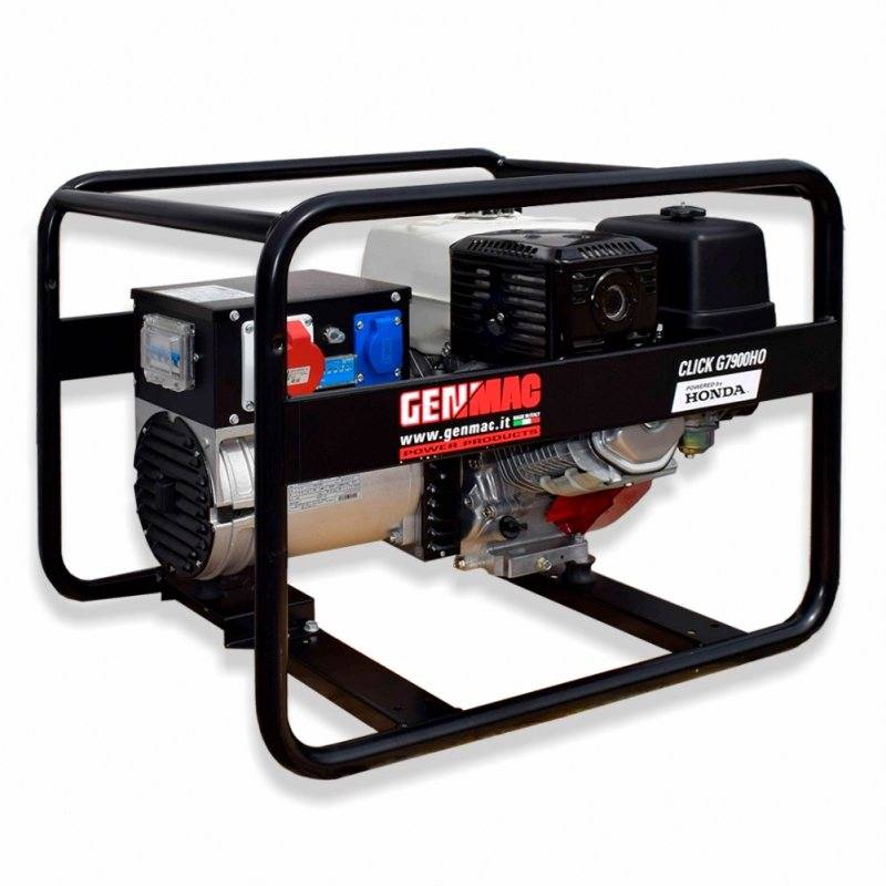 Generator de curent GENMAC Click G7900HO putere maxima 6,4 KW/400V 2,2 KW/230V motor Honda GX390