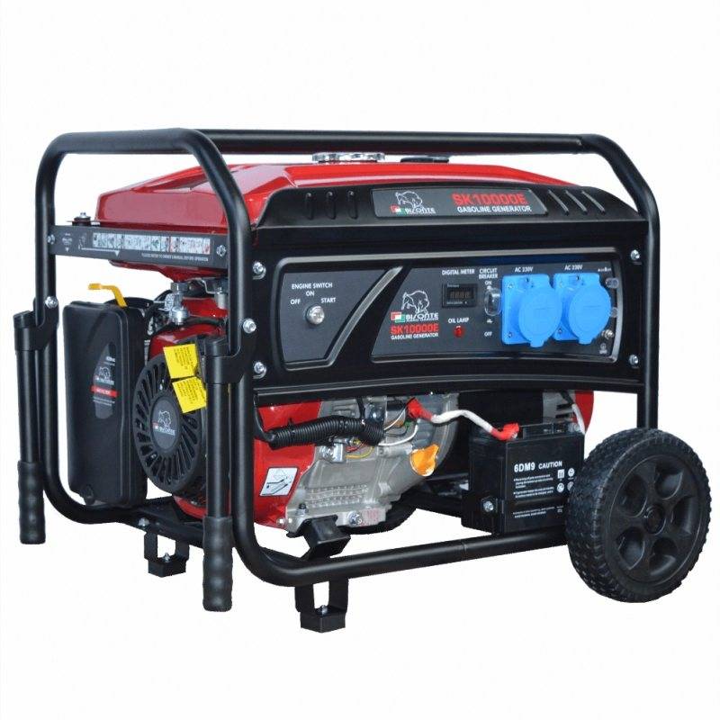Generator de curent BISONTE SK10000E putere maxima 8,0 kW 230V pornire electrica si roti