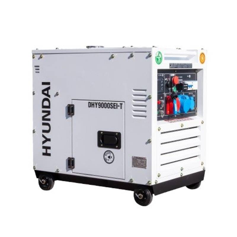 Generator de curent inverter trifazat cu motor diesel Hyundai DHY-9000SEi-T