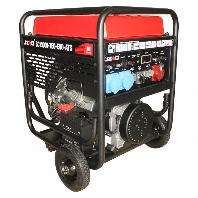 Generator de curent SENCI SC13000TEQ-EVO putere maxima 11 kW 230/400V pornire electrica