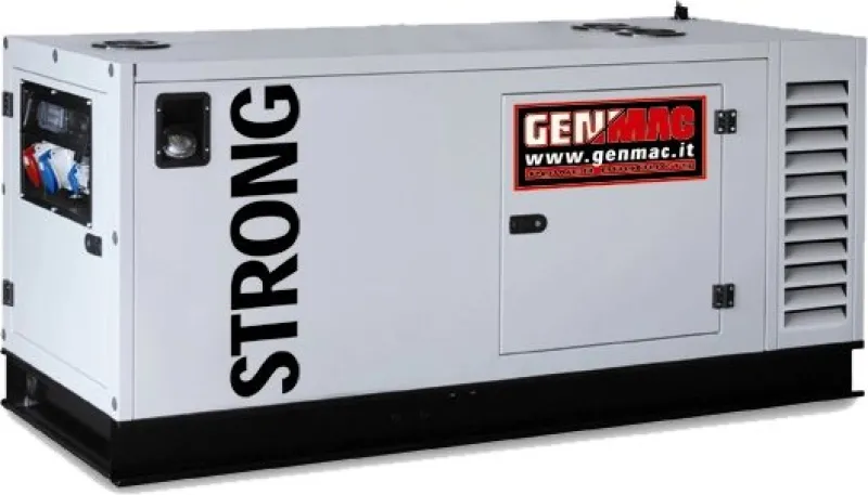 Generator insonorizat Genmac Strong G60IS putere maxima 66 kVA 400V motor Iveco